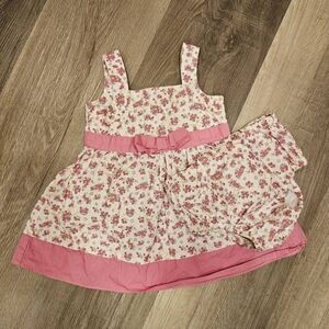 Lullaby Club 6 months Baby girl 100% Cotton dress and bloomers